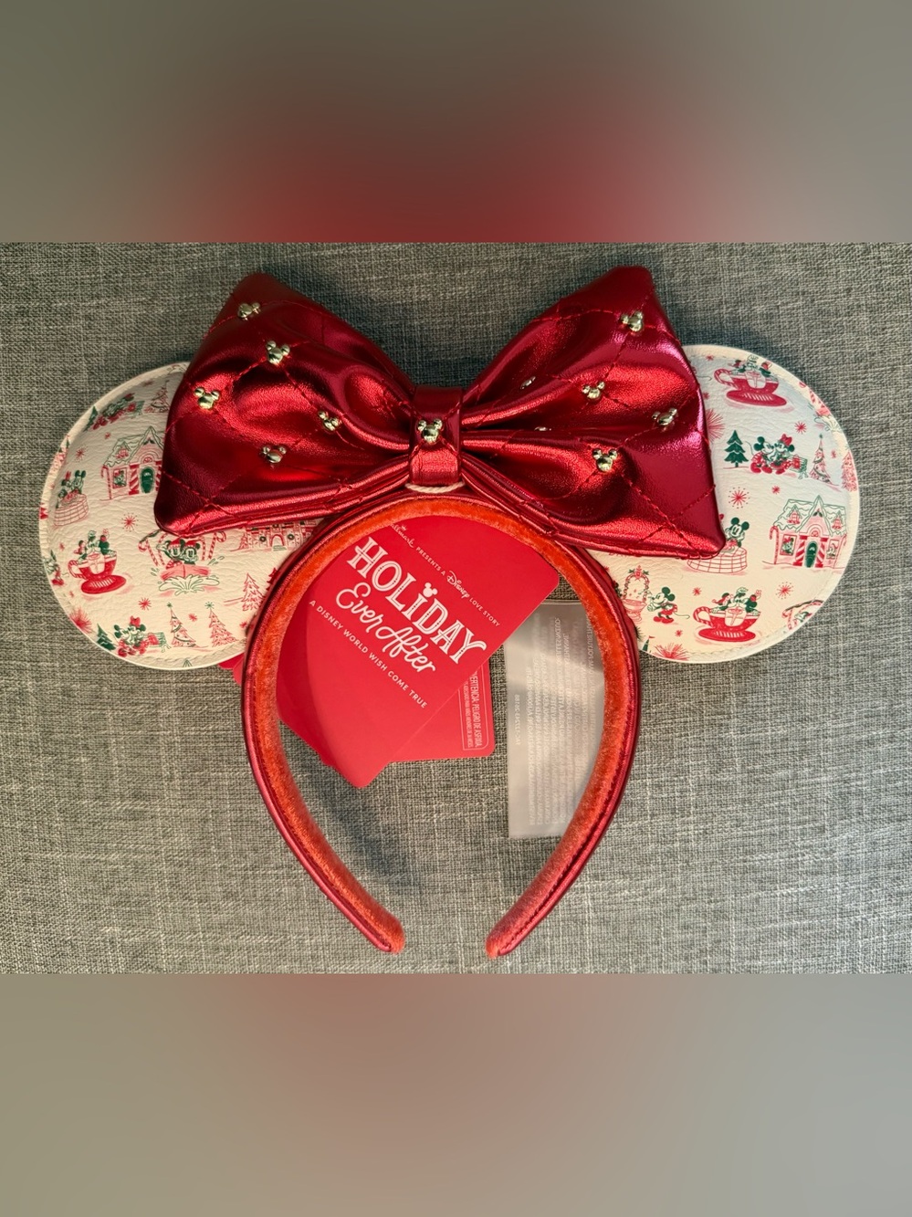 Loungefly Hallmark x Disney Holiday Ever After Headband ears New